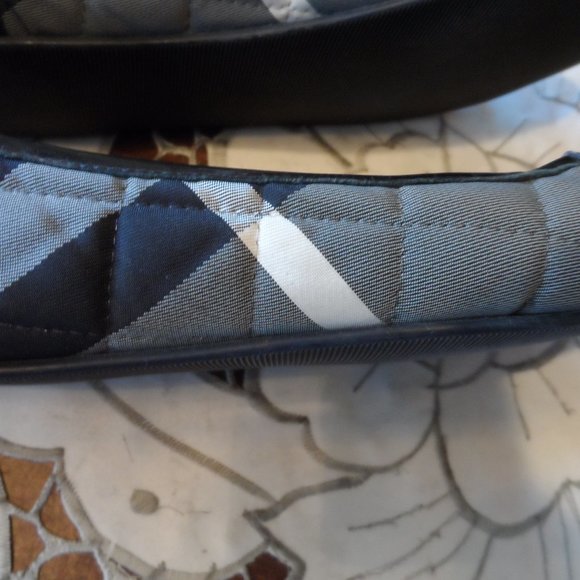 Burberry Black Patent Leather Gray Nova Check Quilted Ballet Flats Size 36.5B - Picture 9 of 16